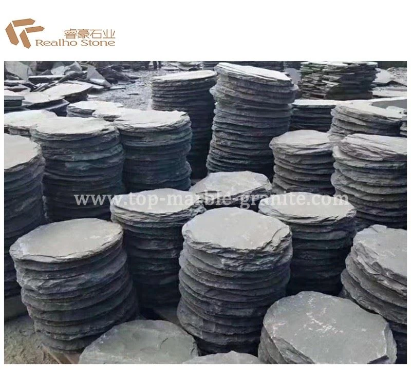 black culture stone paving