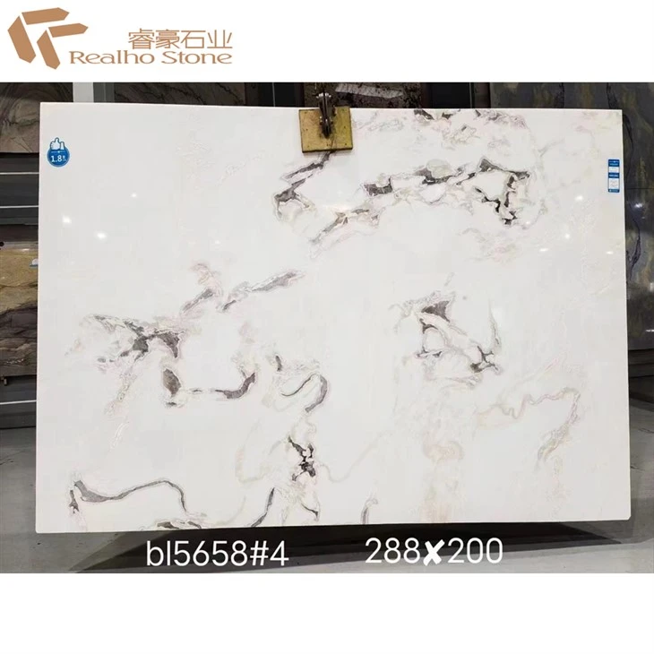 เคาน์เตอร์หินธรรมชาติ Fendi White Marble สีขาวธรรมชาติ หนา 20 มม