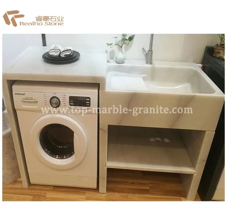 Integrated Marble Laundry Tub With Washing Board