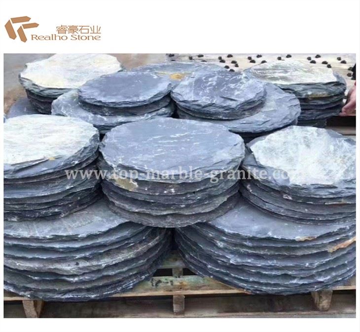 กระดานชนวนของหินปูกระเบื้องกลมธรรมชาติ